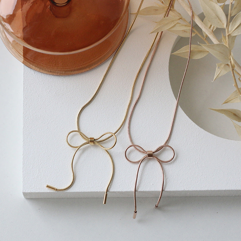 Summer Butterfly Necklace Versatile Snake Bone Cute Necklace