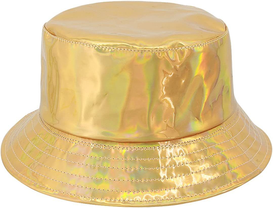 PU Laser Fisherman Hat For Men And Women On The Street