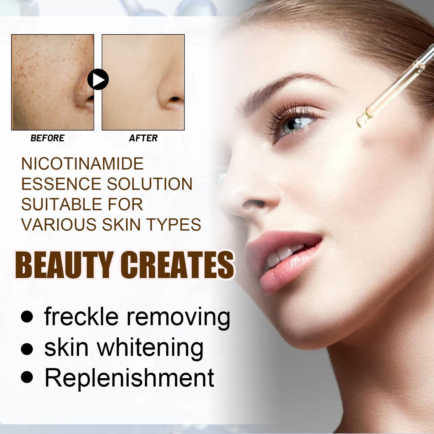 Fade Spots Shrink Pores Brighten Skin Color Hydrating Nicotinamide