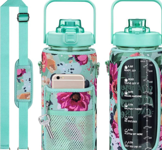 Thirst Quench Transparent Travel Bottle with Optional Travel Bag