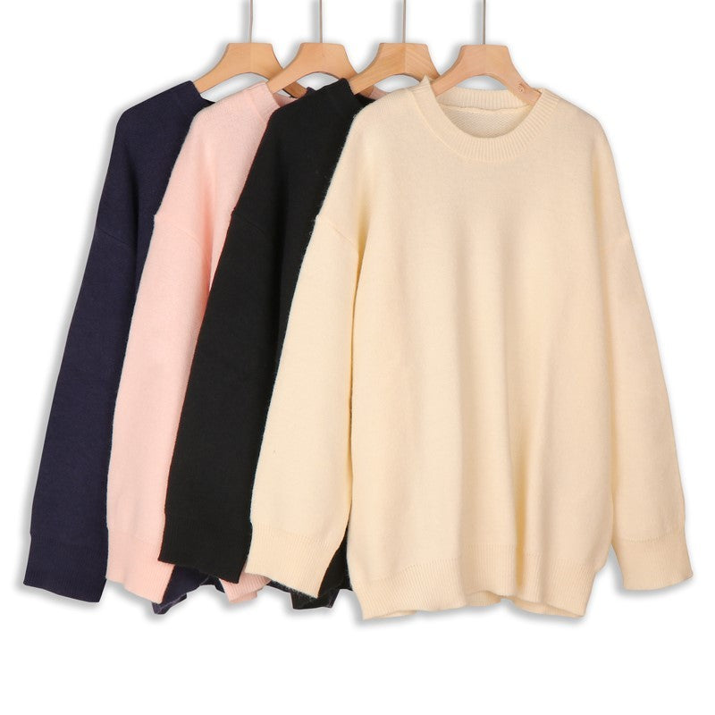 Oversize Women Sweater Plus Size Mid-length Elegant Sleeve