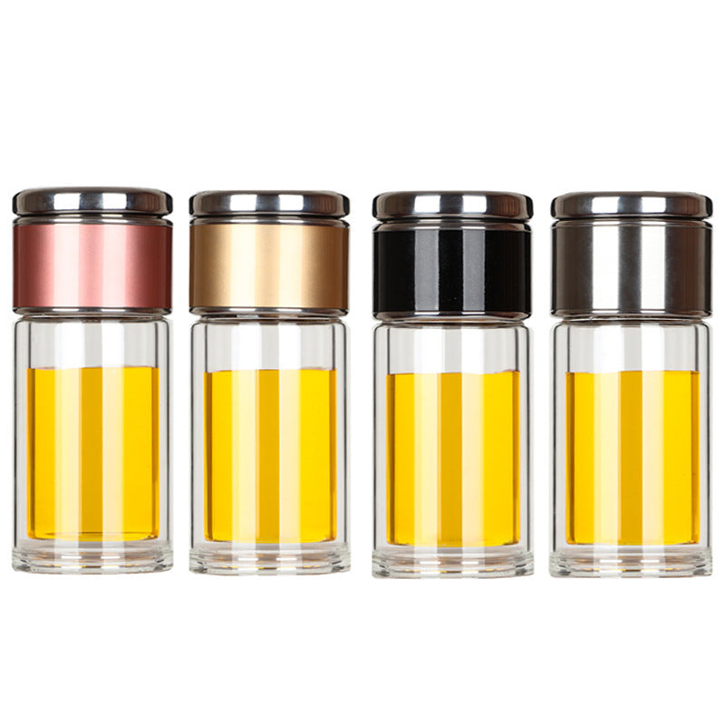 Portable Glass Tea Tumbler