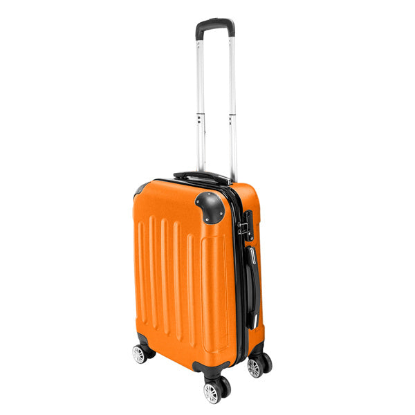 3-in-1 Hard Case Suitcase Luggage Set 20 Inches, 24 Inches, 28 Inches Orange