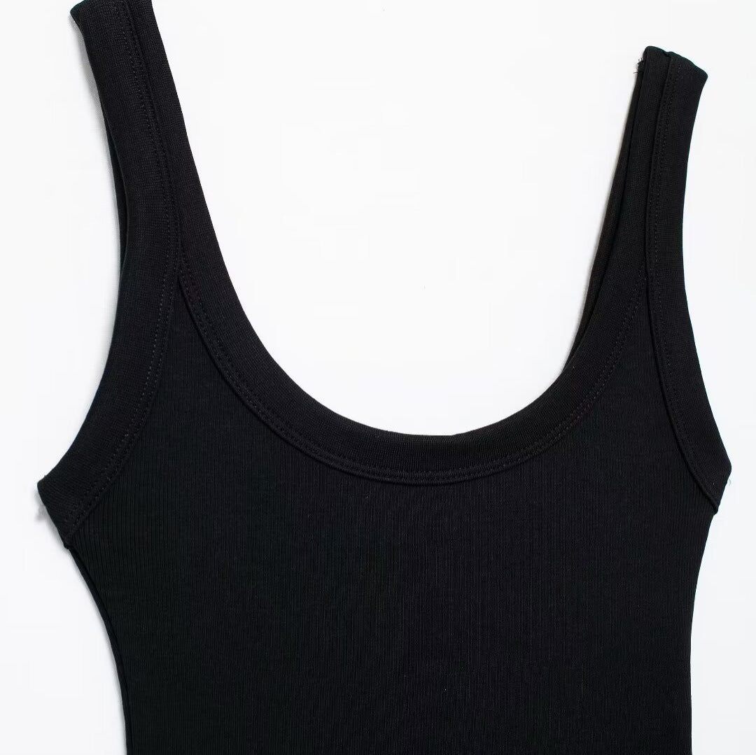 Women's Fashion Simple Slim Ribbed Jumpsuit