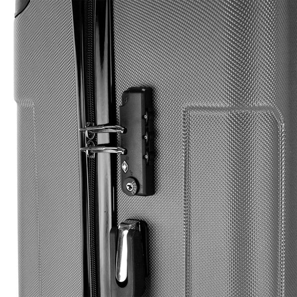 Silver Grey Hard Case Suitcase Luggage Set, 20in 24in 28in