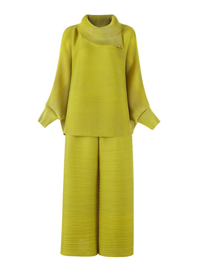 High-grade Loose Top Plus Size Wide-leg Pants Two-piece Set