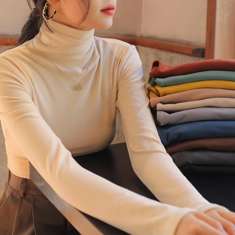 Mock Turtleneck Shirt Top for Women