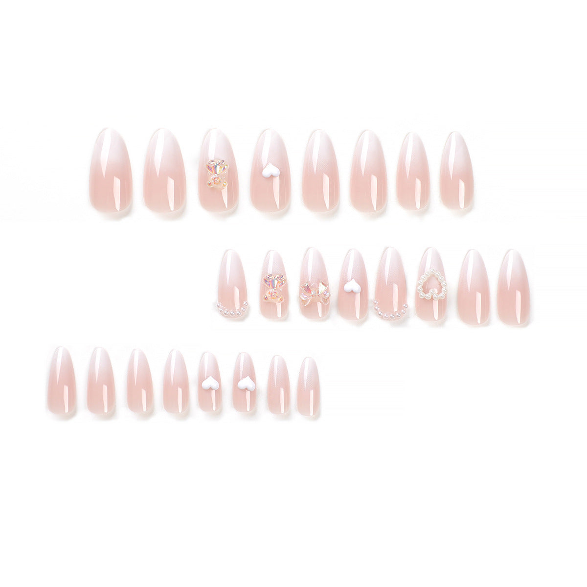 Sweet, French, Simple French Gradient Wear Nail Tip