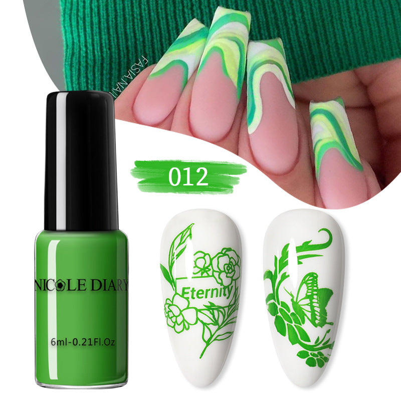 Simple Home Painted Quick-drying Nail Beauty Print Oil