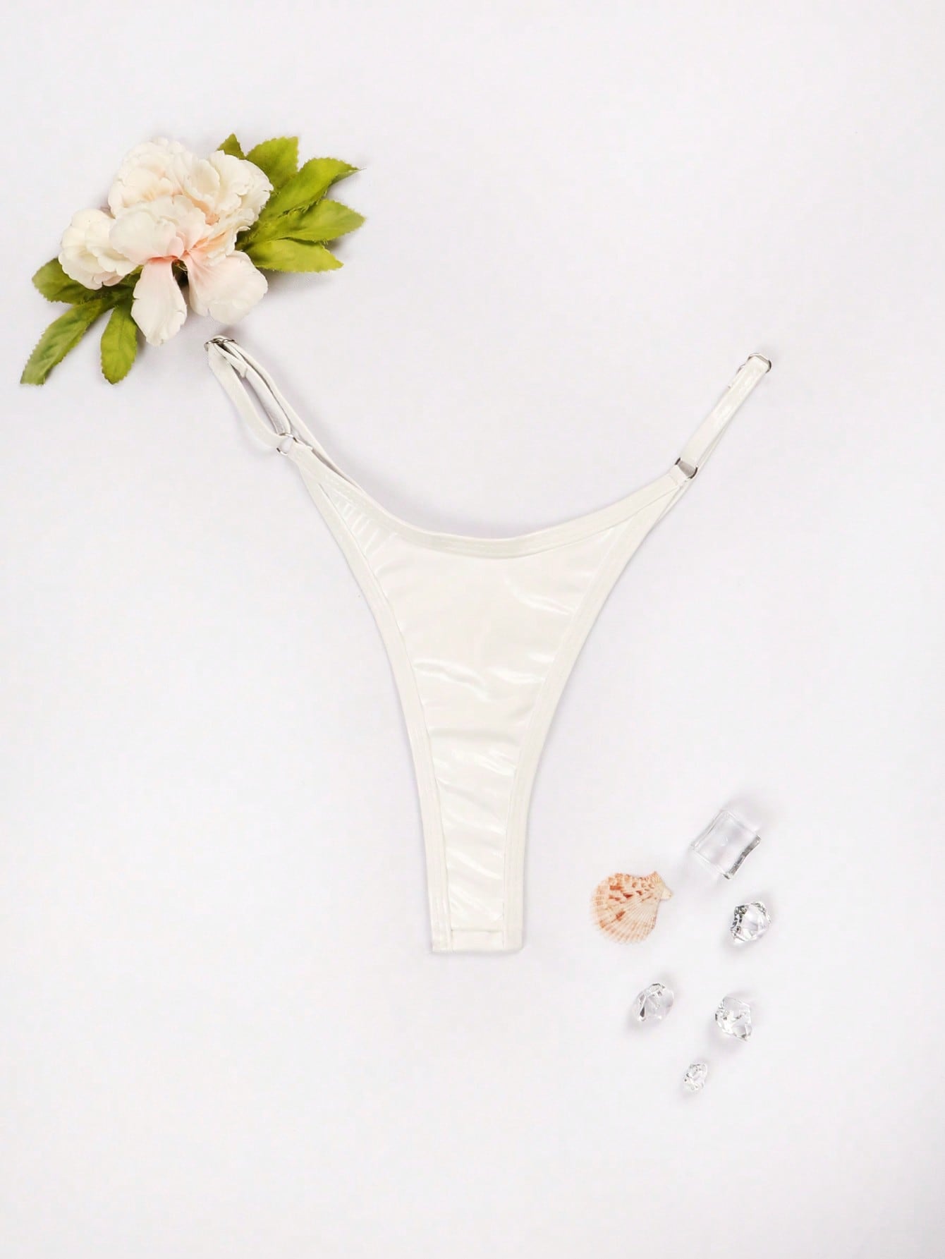 Swim Trunks Sexy Lady's Briefs Solid Color T-back