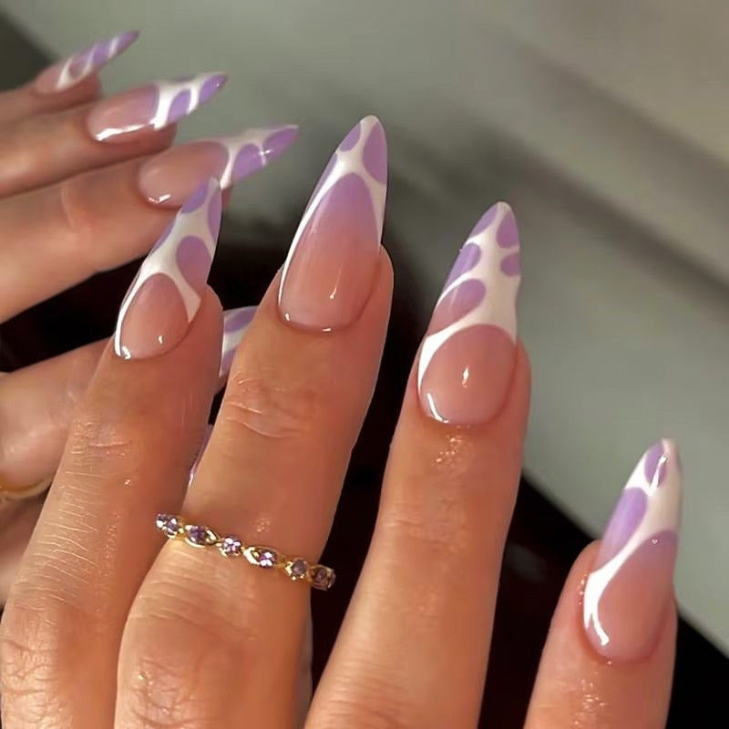 Women's European, American And French Style Pieces Fake Nail Patch