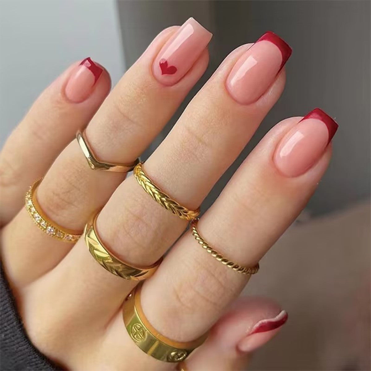 Women's European, American And French Style Pieces Fake Nail Patch