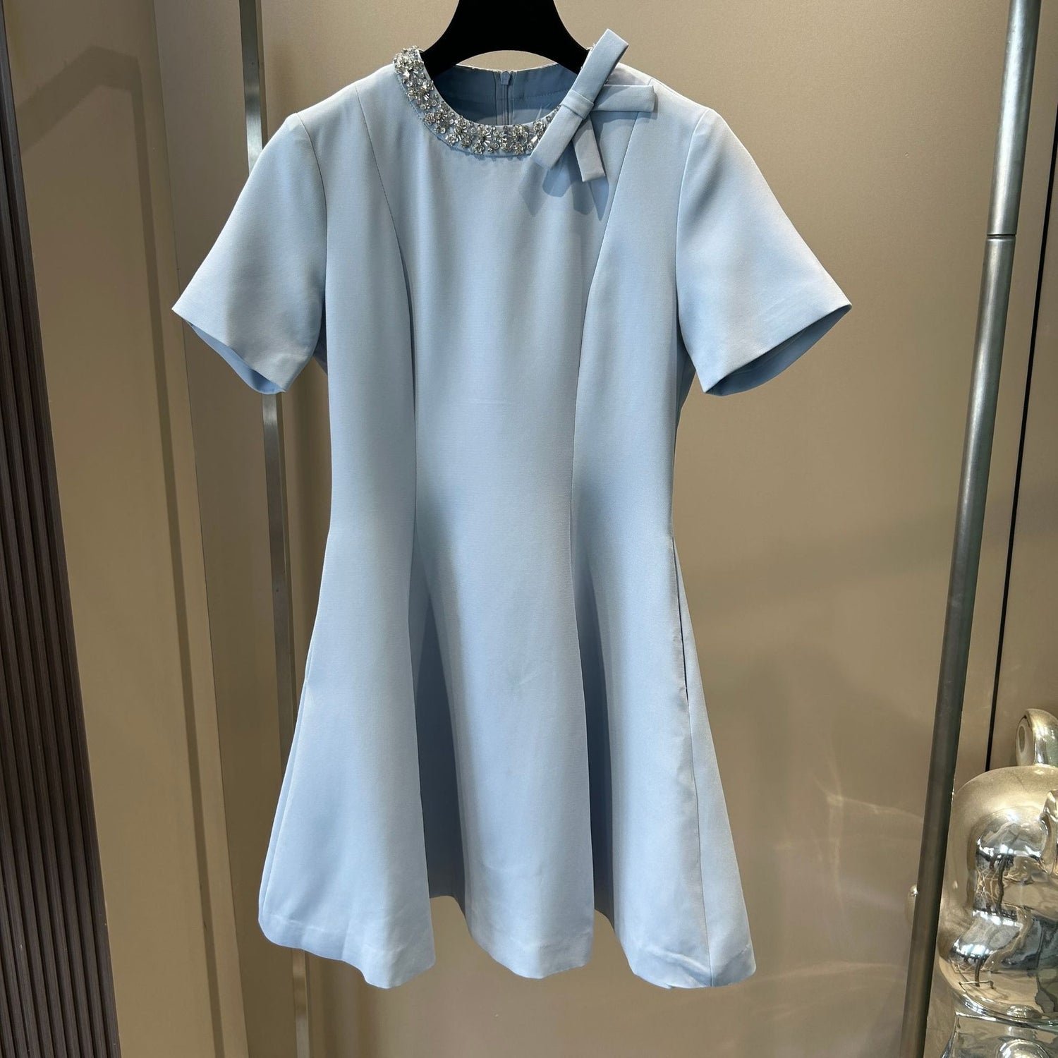 Socialite Style Heavy Industry Small Waist-tight Dress Beaded Design