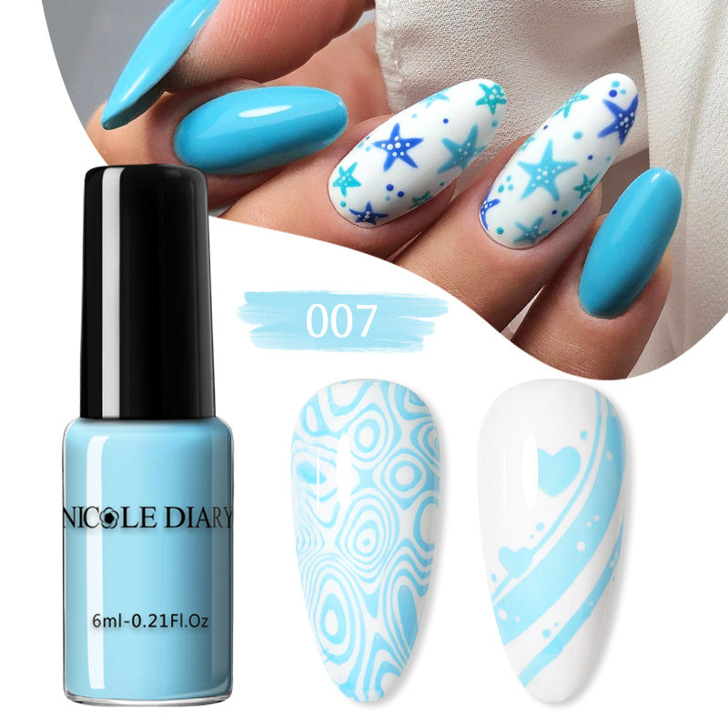 Simple Home Painted Quick-drying Nail Beauty Print Oil