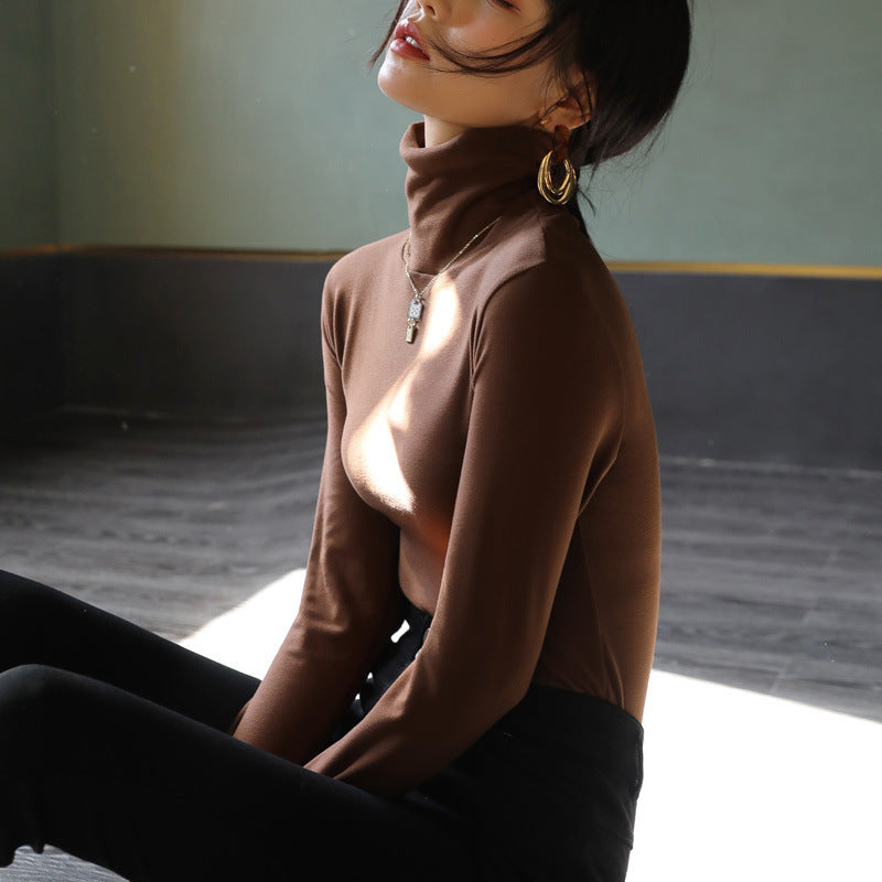 Mock Turtleneck Shirt Top for Women