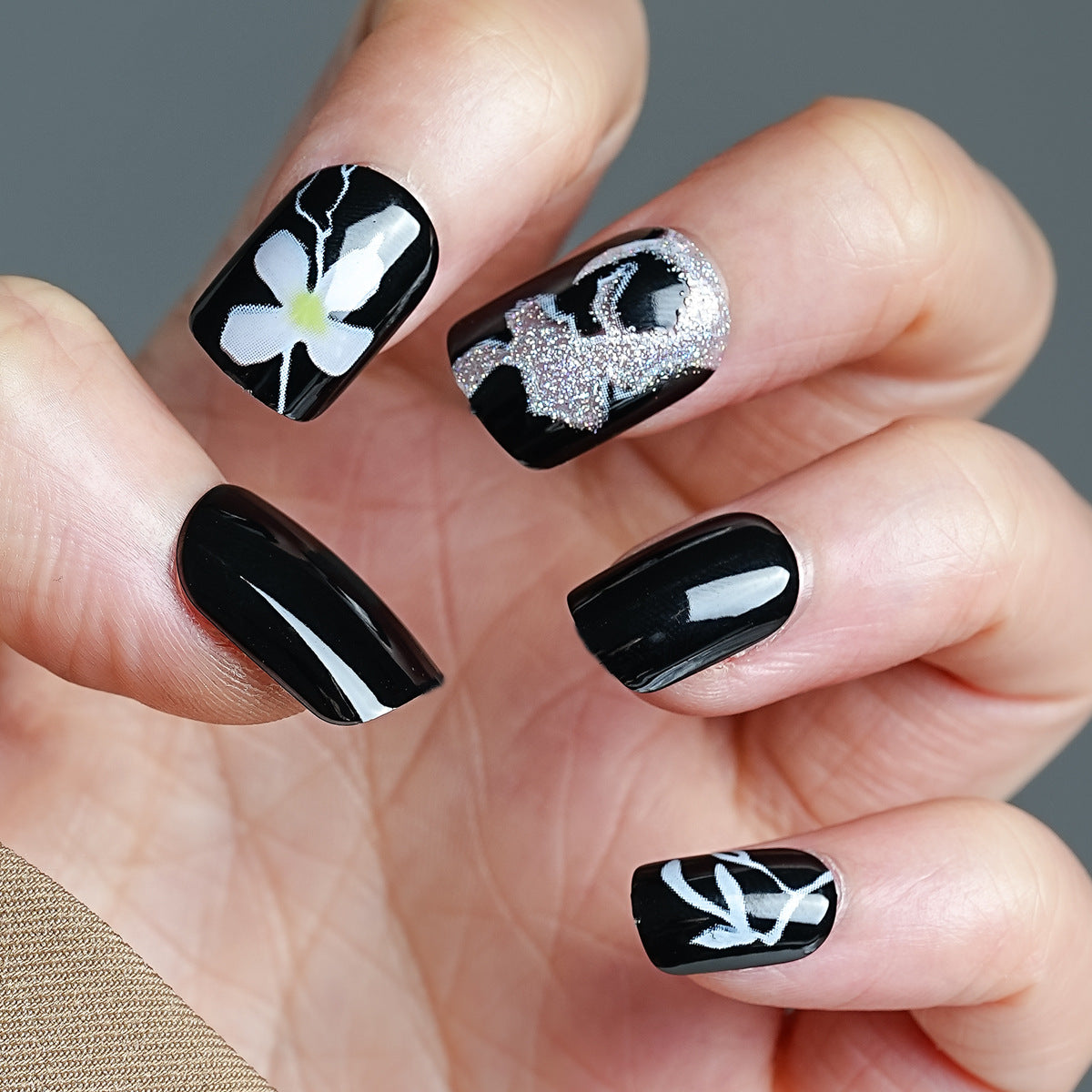 Women's European, American And French Style Pieces Fake Nail Patch