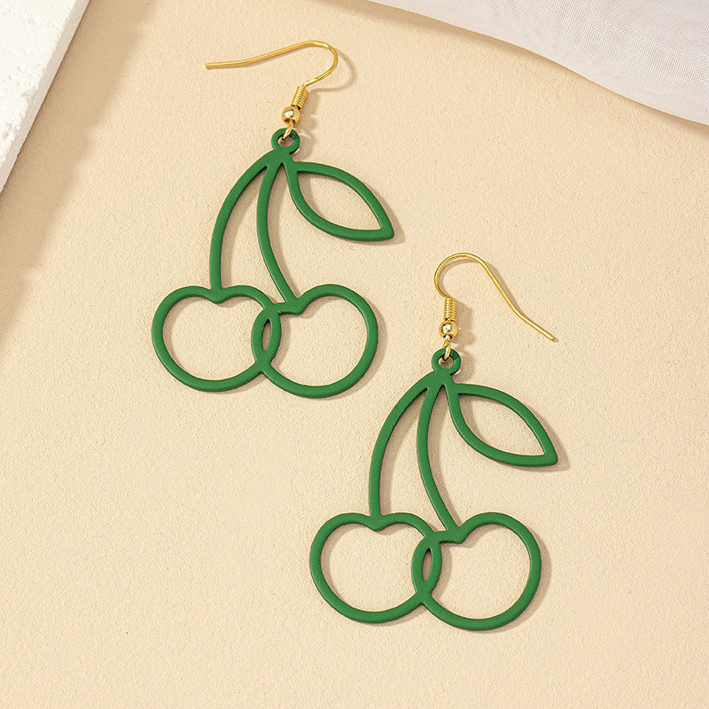 Korean Ins Style Fashion Sweet Cherry-shaped Earrings