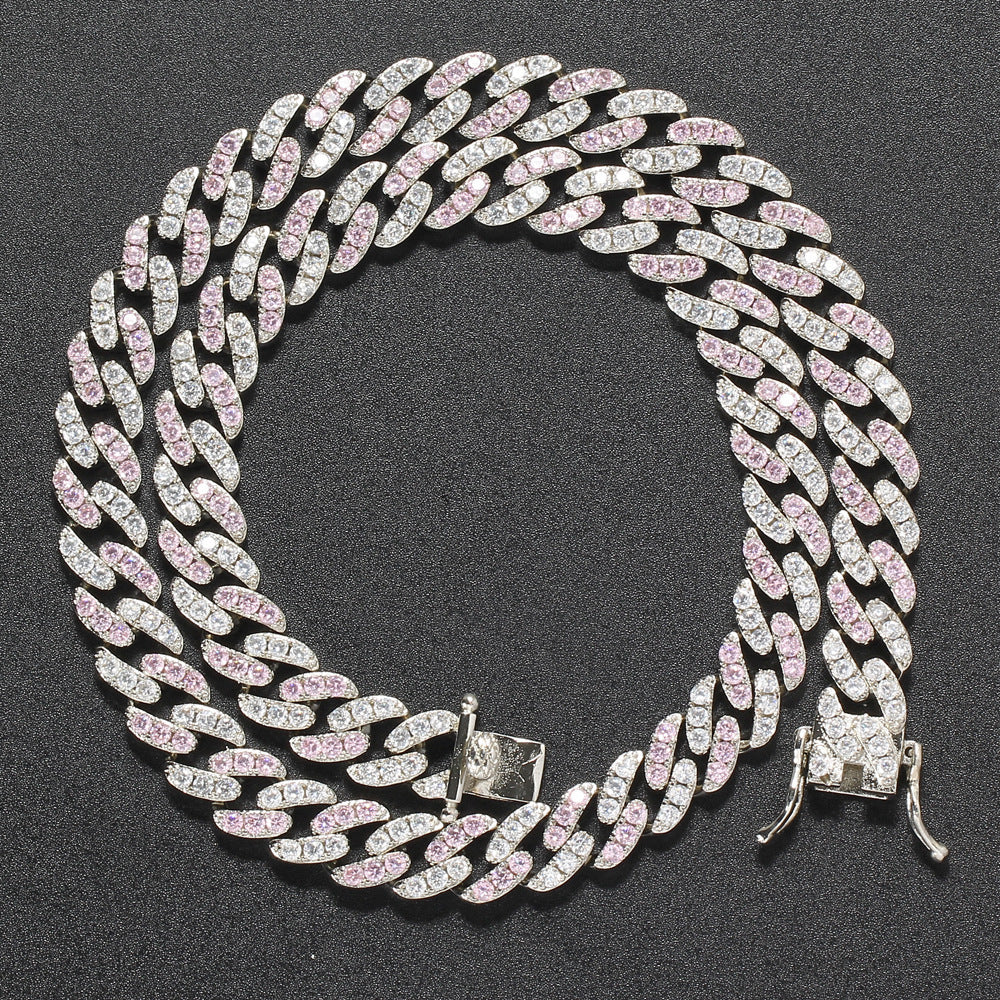 European Hip Hop Individual Gift Copper Zircon-laid Necklace