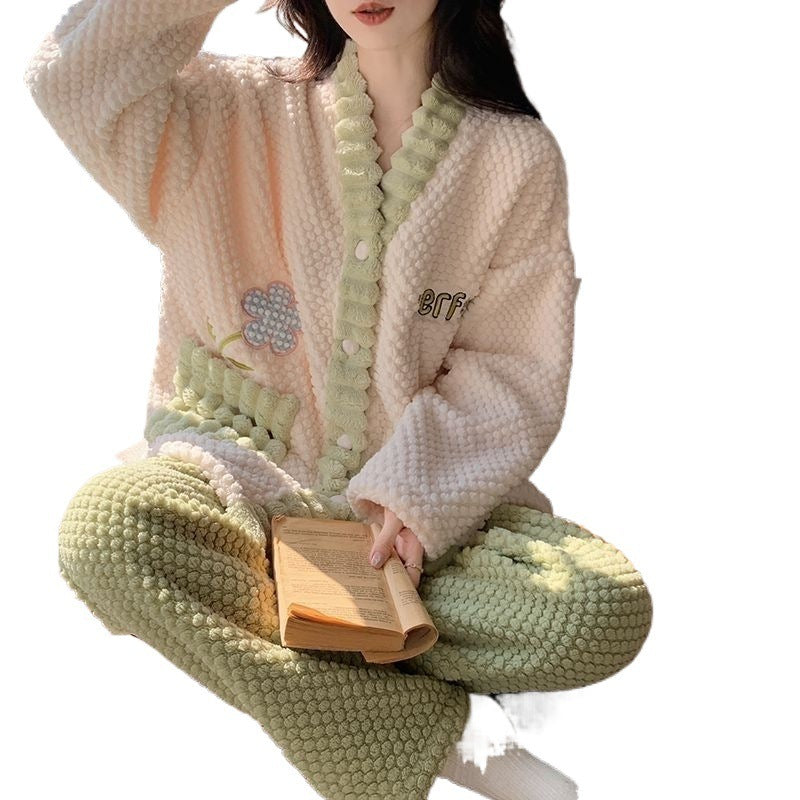 Women's Flannel Winter Velvet Pajamas