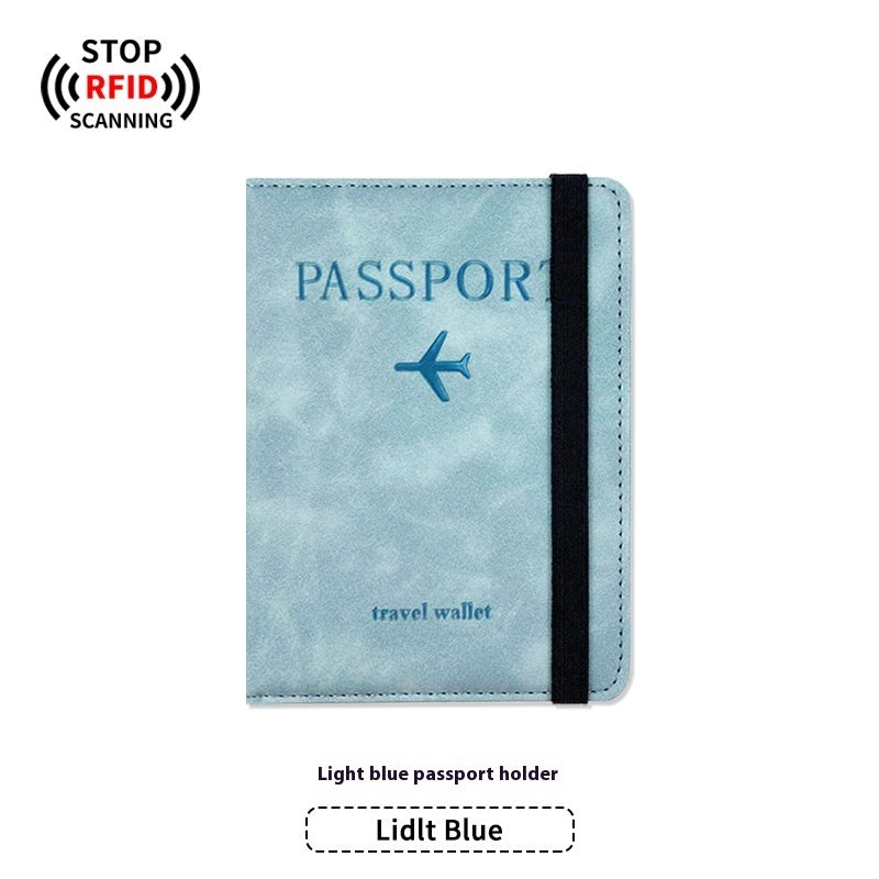 Leather Passport RFID Cover & Luggage Tag Set