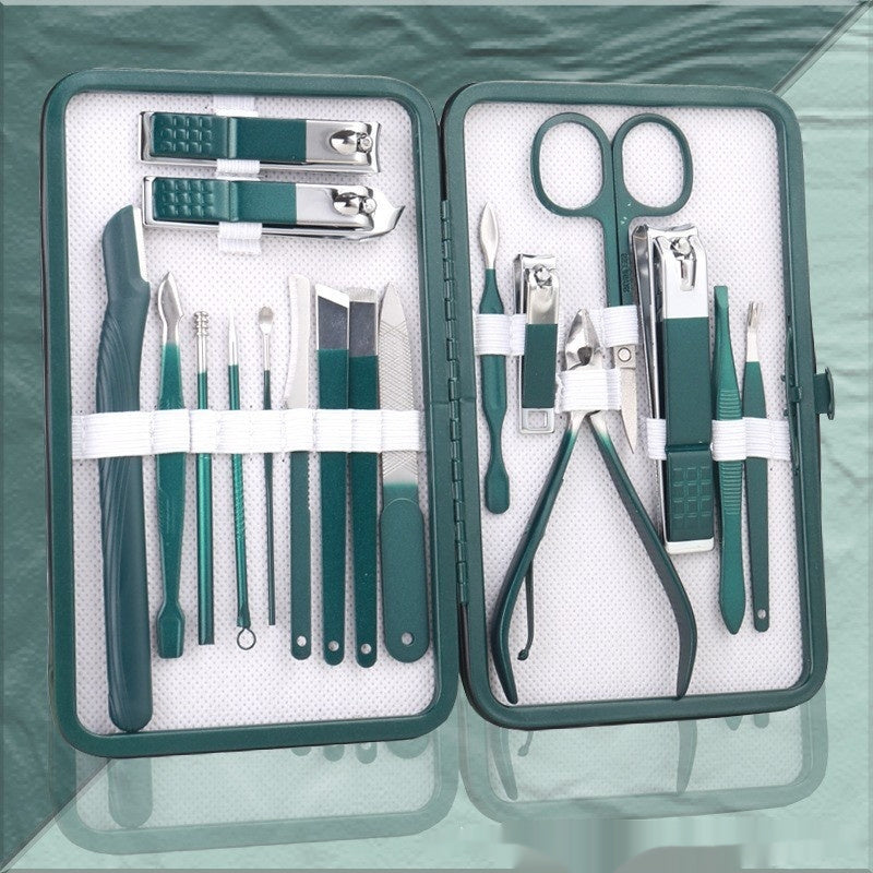 Stainless Steel Nail Scissor Set 18-piece Manicure Implement  Clippers