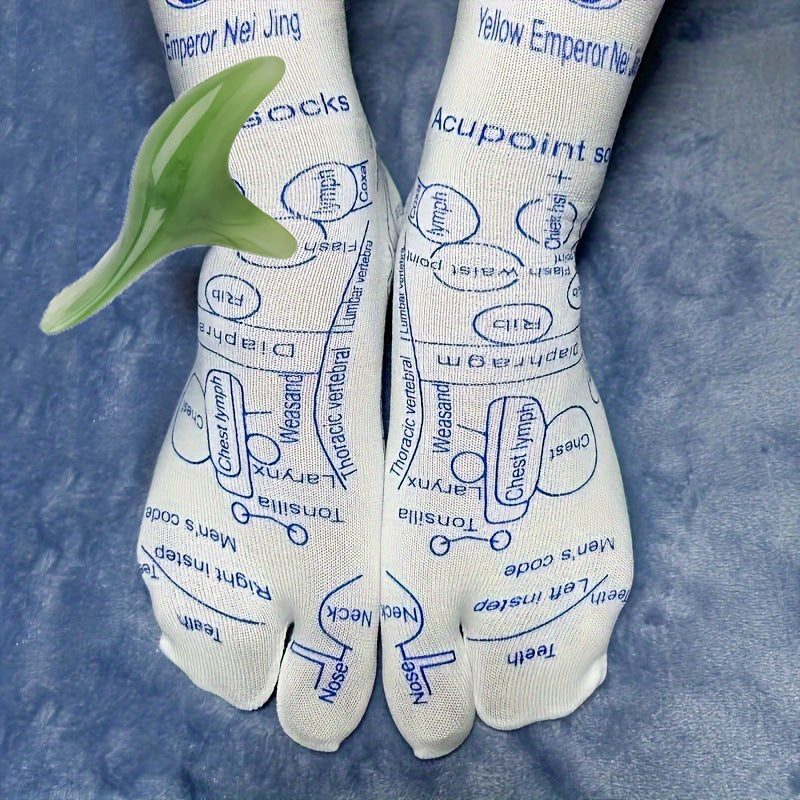 Meridian Socks Acupoint Massage Label Socks English Version