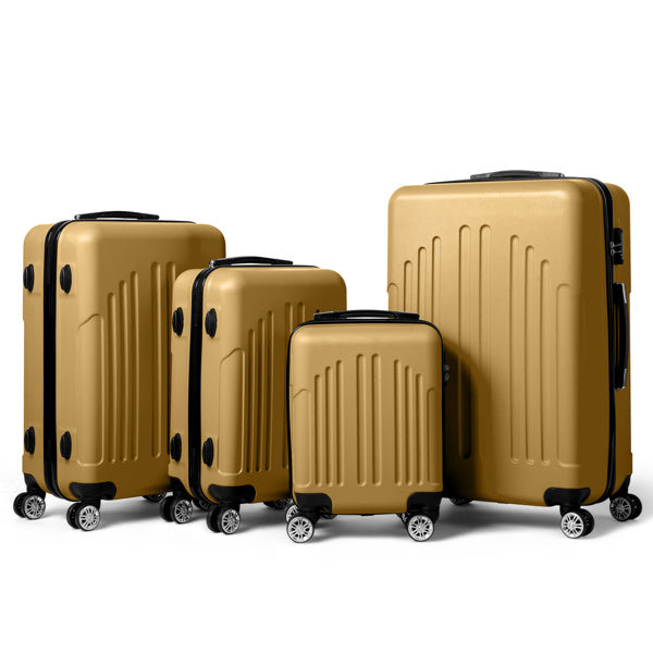 Vertical Stripe 4-Piece Luggage Set