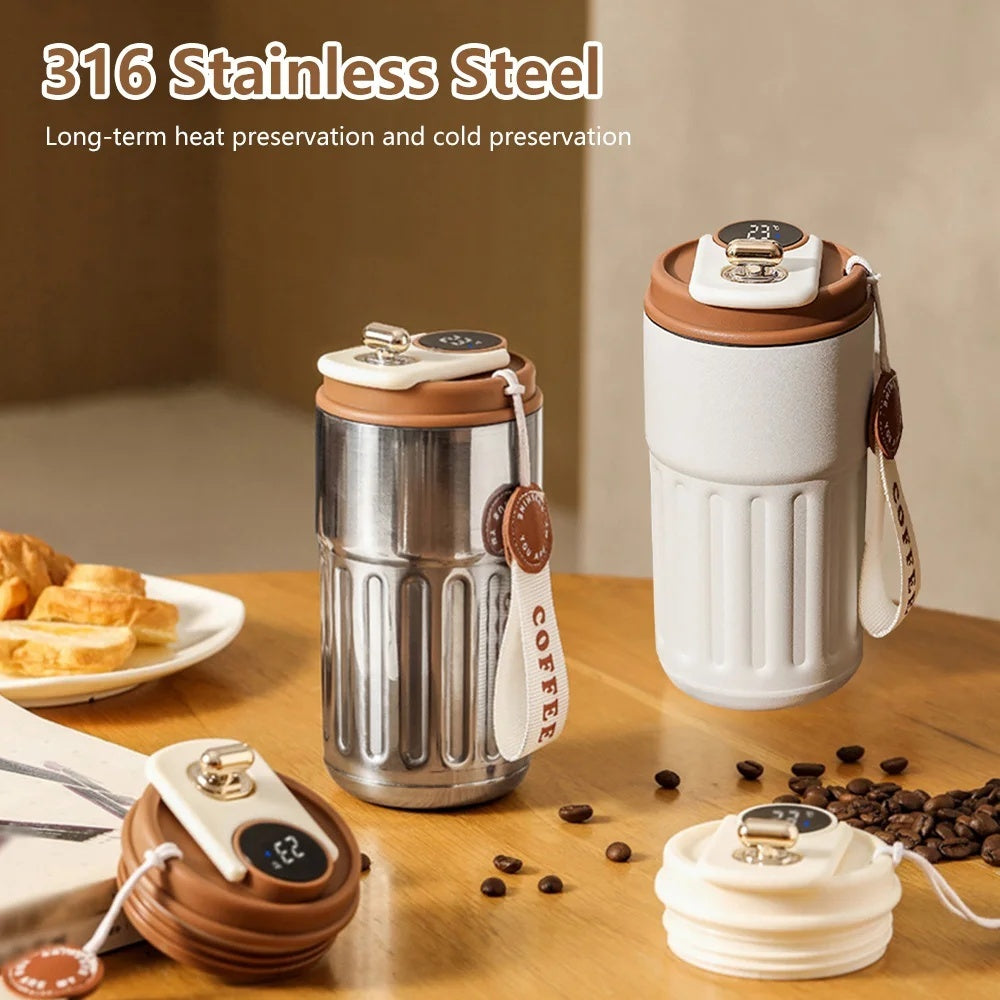 Smart Digital Insulated Coffee Mug Vacuum Flask 450ml