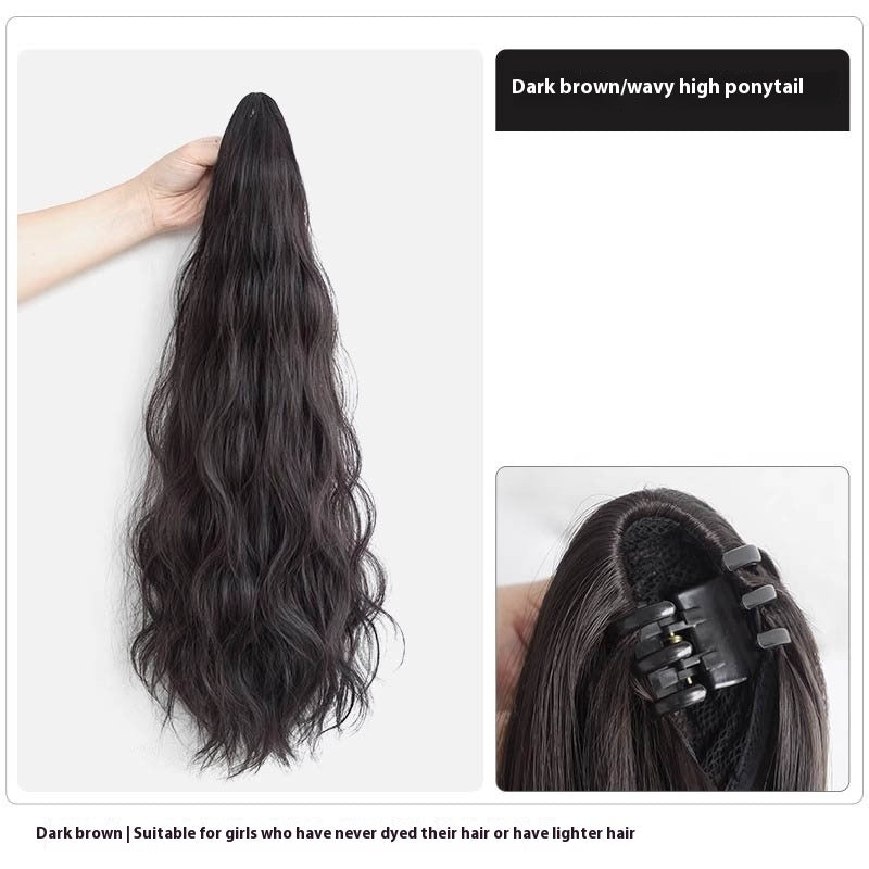 High Ponytail Long Wavy Hair Wig