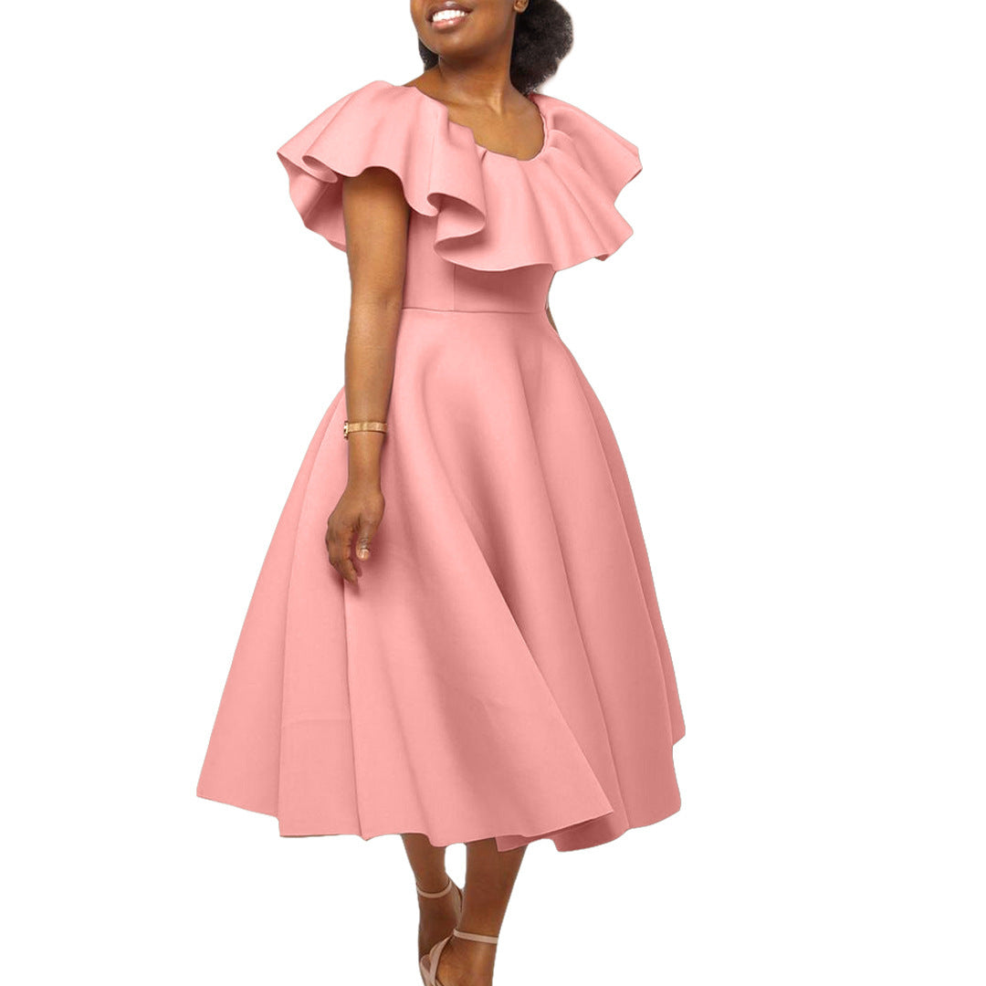 Elegant Ruffle Large Dress