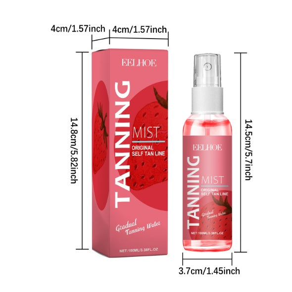 Strawberry Tanning Mist Stay On Sun, Long-lasting, Tanning, Sun-kissed Skin, Gentle And Moisturizing Skincare