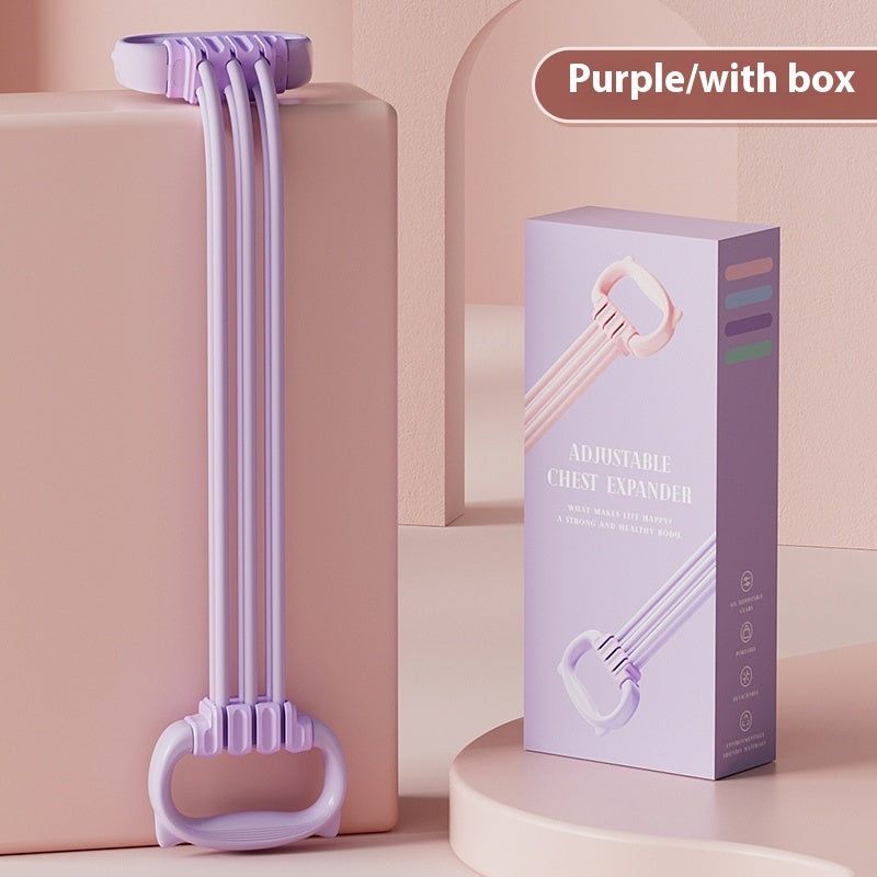 Chest Expander Women's Open Back Elastic Band Home Fitness Yoga Stretch