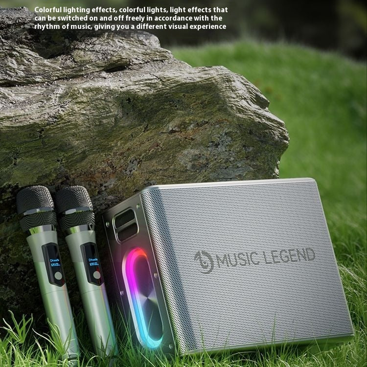 High-power Outdoor Karaoke Bluetooth Audio Mobile Karaoke With Microphone Sound Card