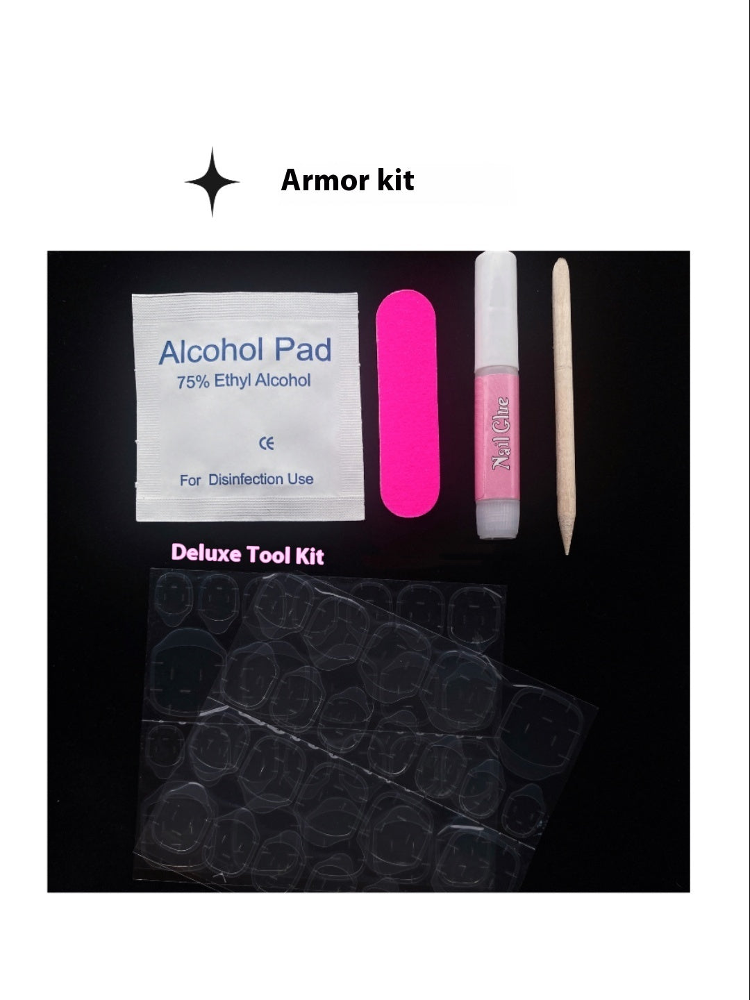 Almond Shape French Manicure Nail Set