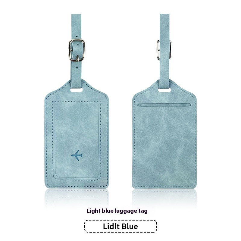 Leather Passport RFID Cover & Luggage Tag Set