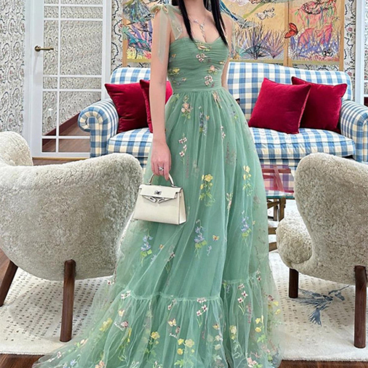 Women's Gentle Retro Romantic Tea Break Dress