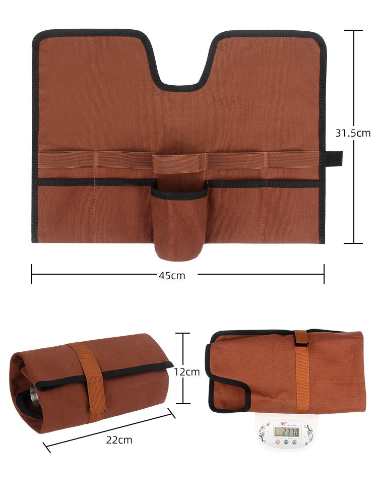 Canvas Mixologist Kit Foldable Mixologist Tools Storage Bag