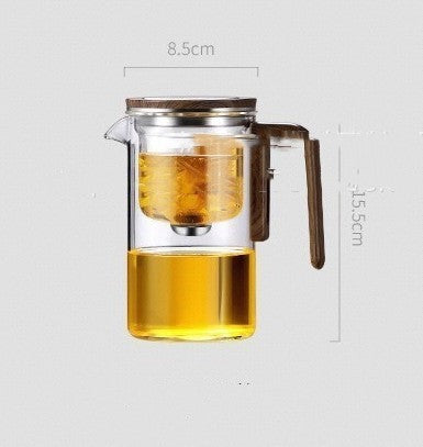 One Click Herb Infuser Tea Filter Glass Teapot 500ml