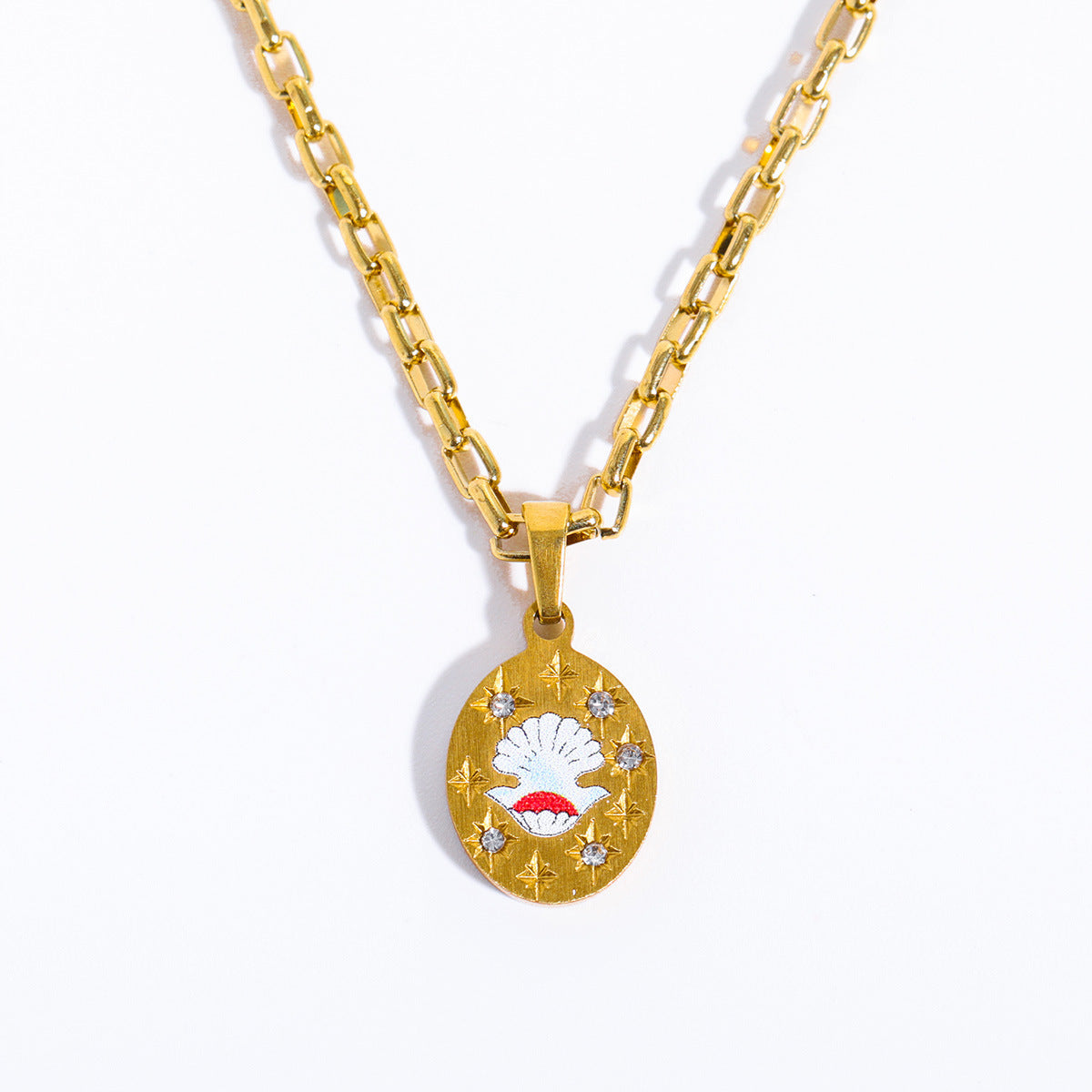 Hand Painting Light Luxury High Color Retention Necklace Valentine's Day