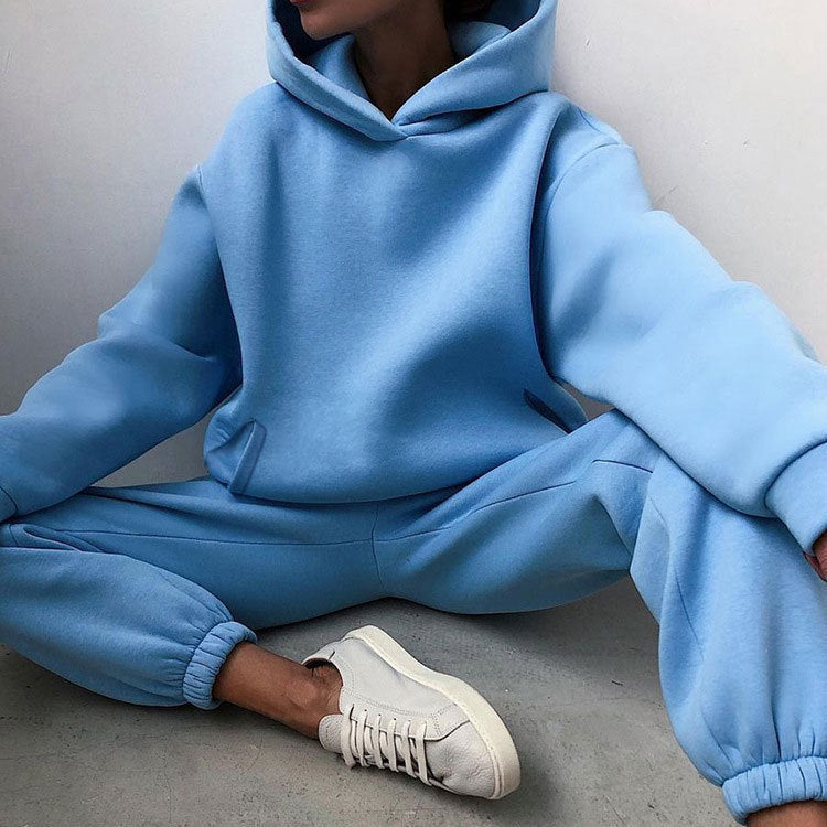 Relaxed Fit Hoodie and Sweatpants Set