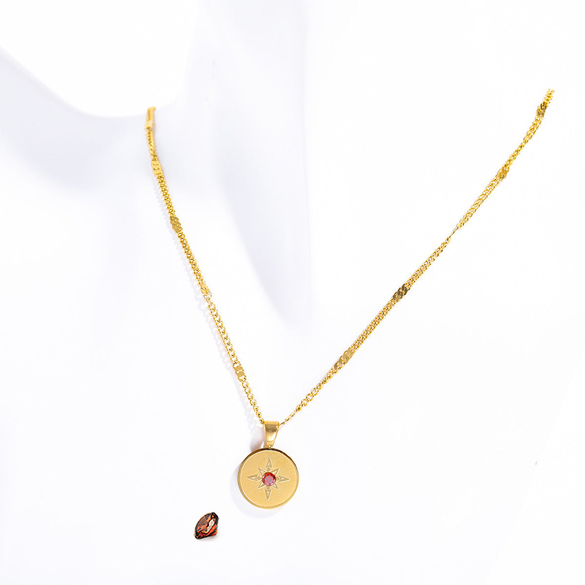 Gold Plated Birthstone Necklace