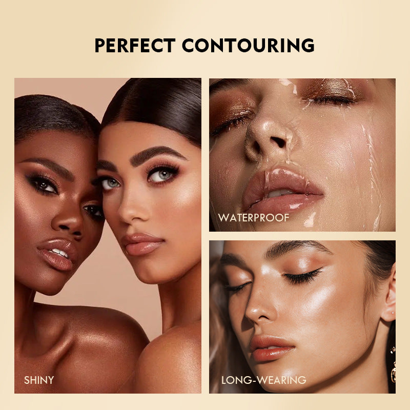 Pudaier10 Color Liquid Blush Dual-use Repair Natural Thin And Glittering Highlight