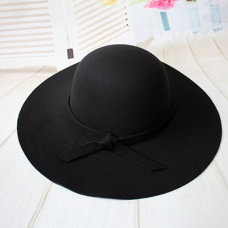 Dome Wavy Side Big Brim Top Hat Sun Visor Hat Women