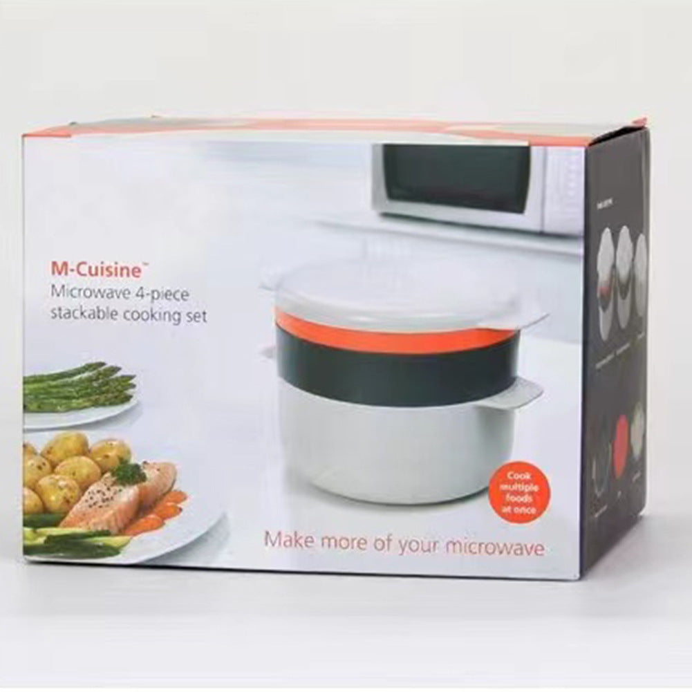 Microwave 4-Piece Stackable Cookware Set