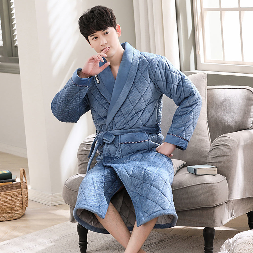 Men's Thick Terry Bathrobe