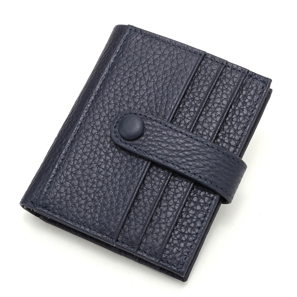 Mini Cowhide Leather ID Wallet