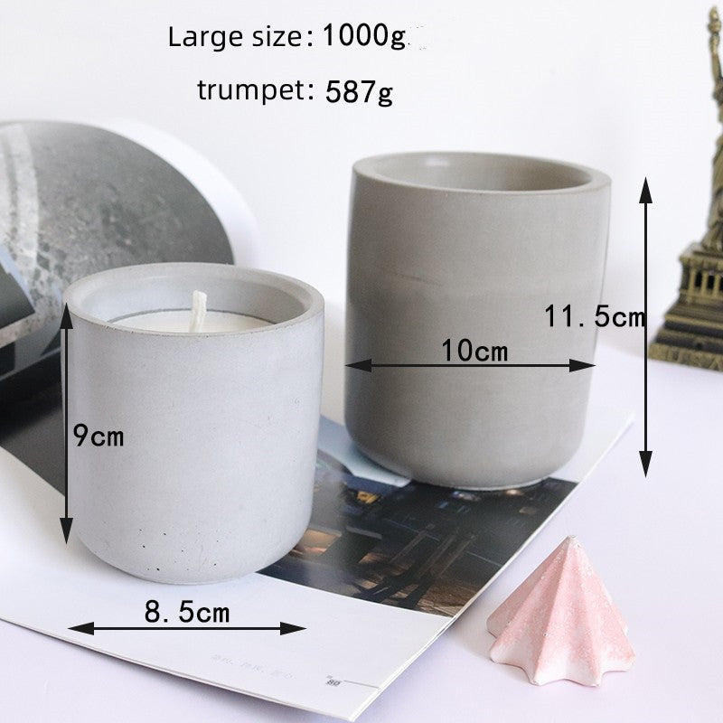 Creative Round Cup Candle Silicone Mold Concrete Aromatherapy Plaster Cup