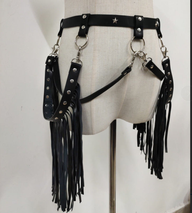 Dance Performance Punk Tassel Waist Chain