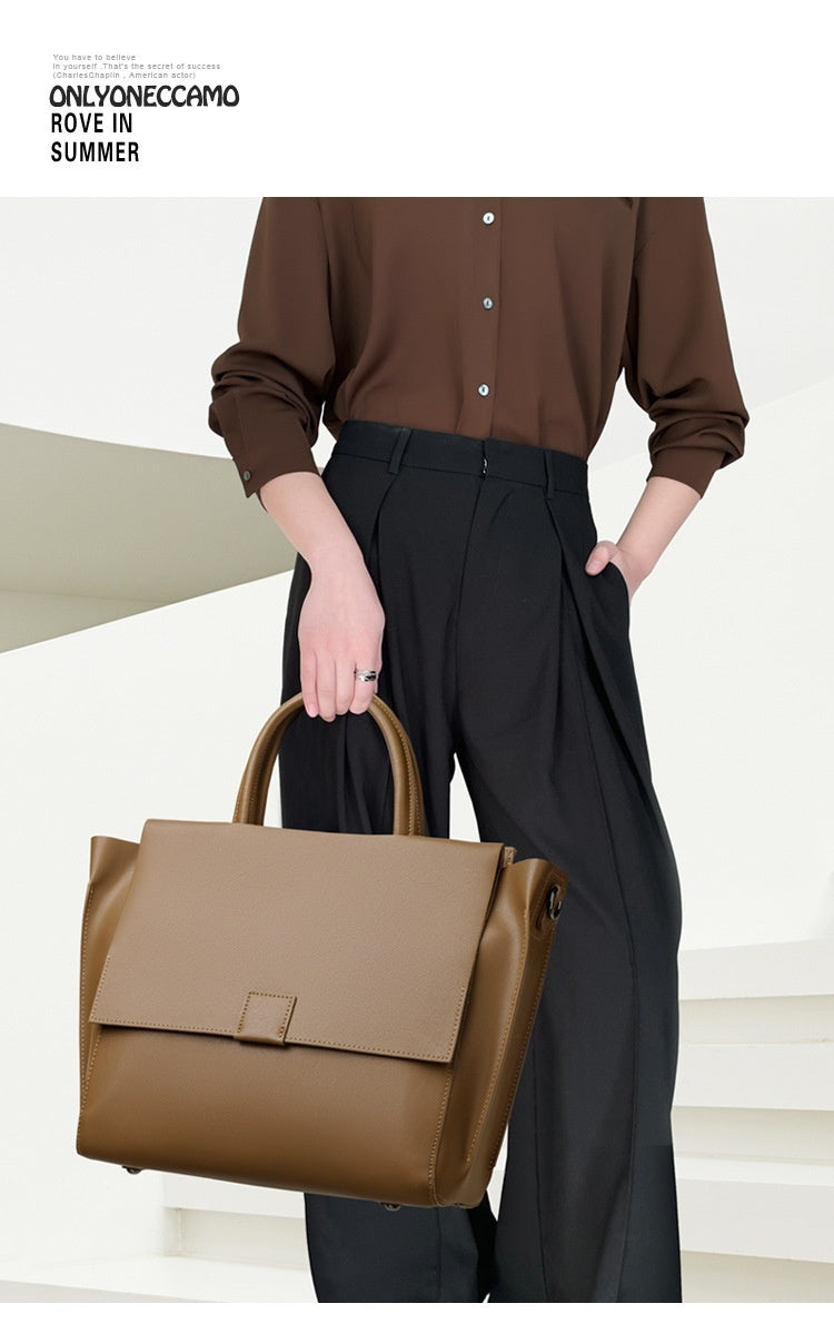 Versatile Handheld Genuine Leather Women's Shoulder Messenger Bag