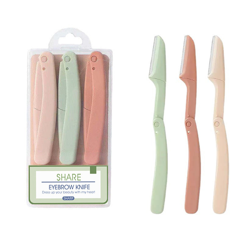 Stainless Steel Eyebrow Trimmer Razor Set